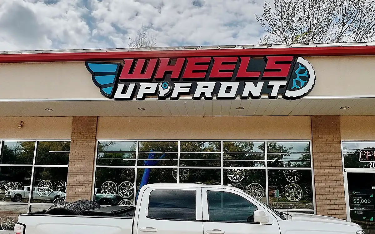 The Wheels Up Front shop on SE Loop 323 in Tyler, Texas